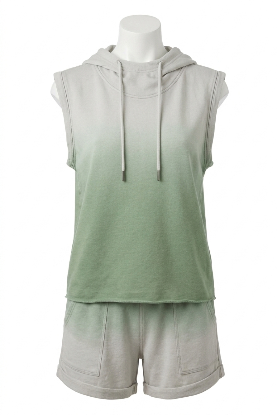 NEW SUNDAYS hal hoodie in aqua foam dip dye
